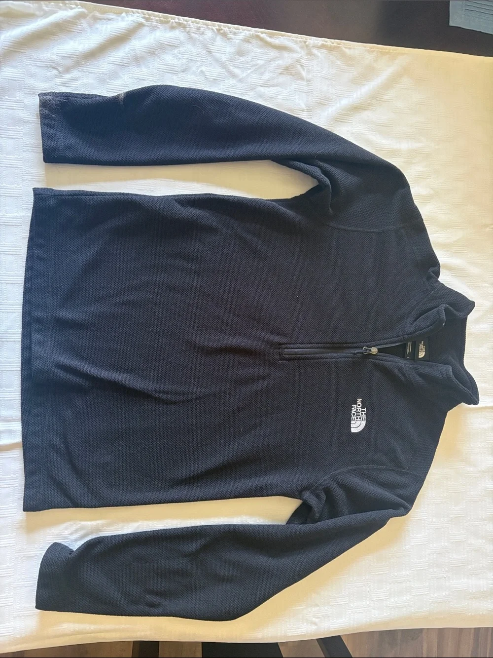 The North Face Black Quarter-Zip Fleece Pullover-size small-excellent condition